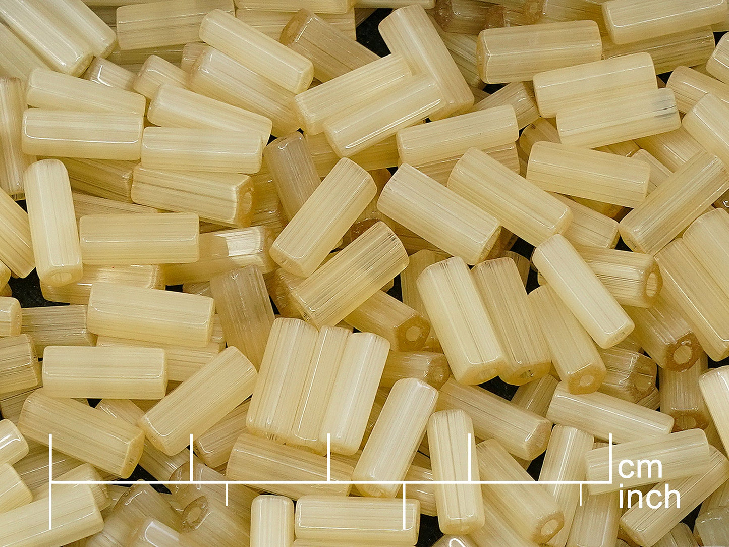 OUTLET 10 grams Atlas Satin Vintage Beads, other x mm, Beige (beige), Glass, Czech Republic