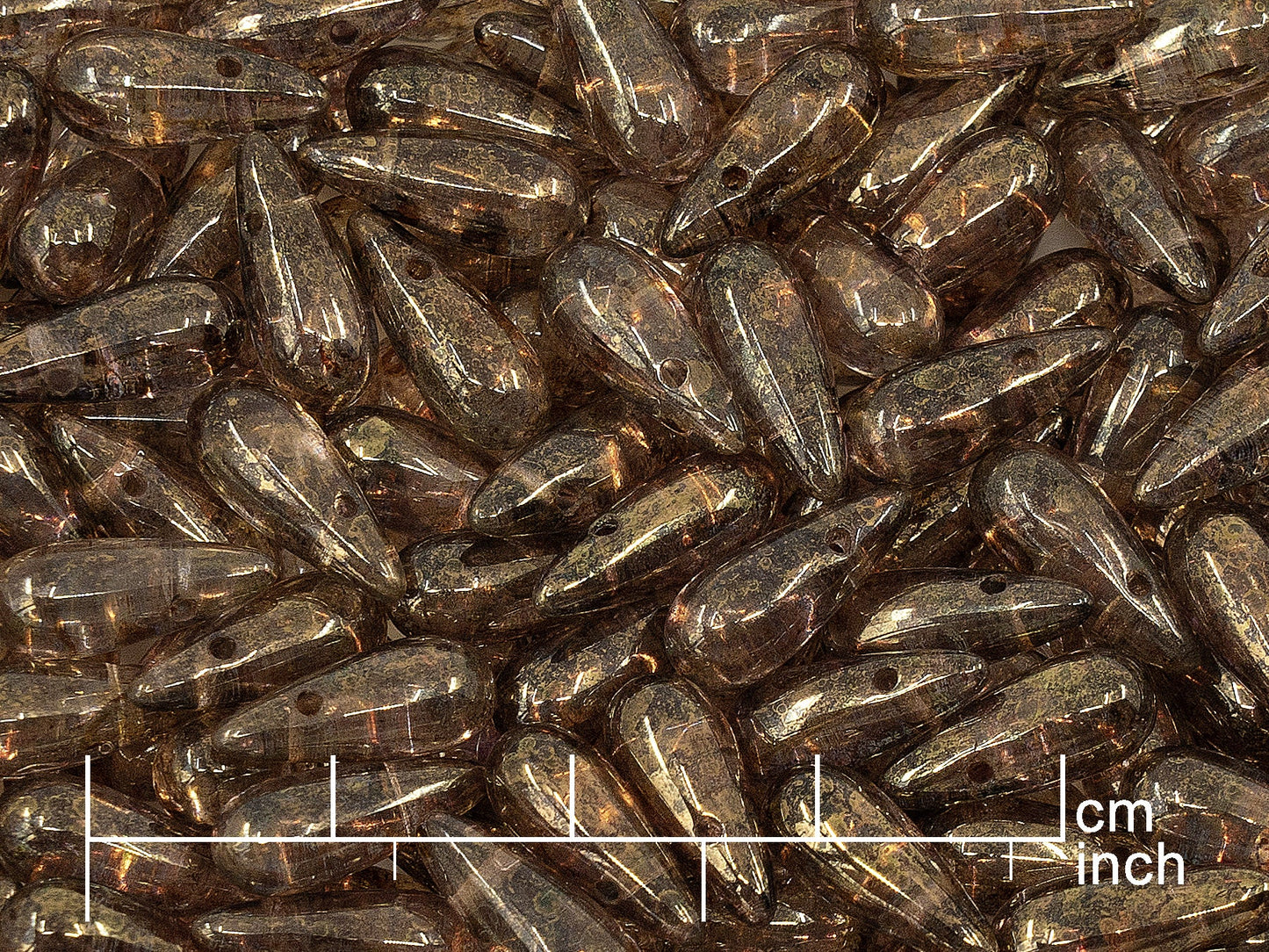 OUTLET 250g Drop Beads, 5 x 12 mm, Crystal Senegal Violet (111-69004-05x12-00030-15695)