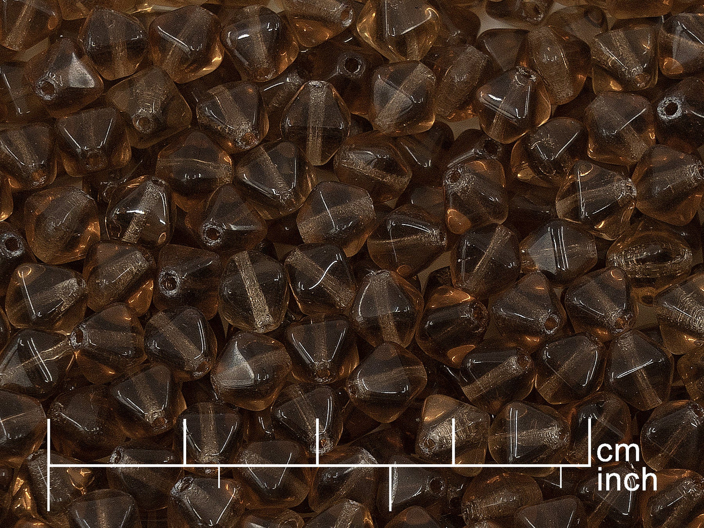 アウトレット 250g バイコーンビーズ、6mm、透明ブラウン (111-00066-06x06-10220)