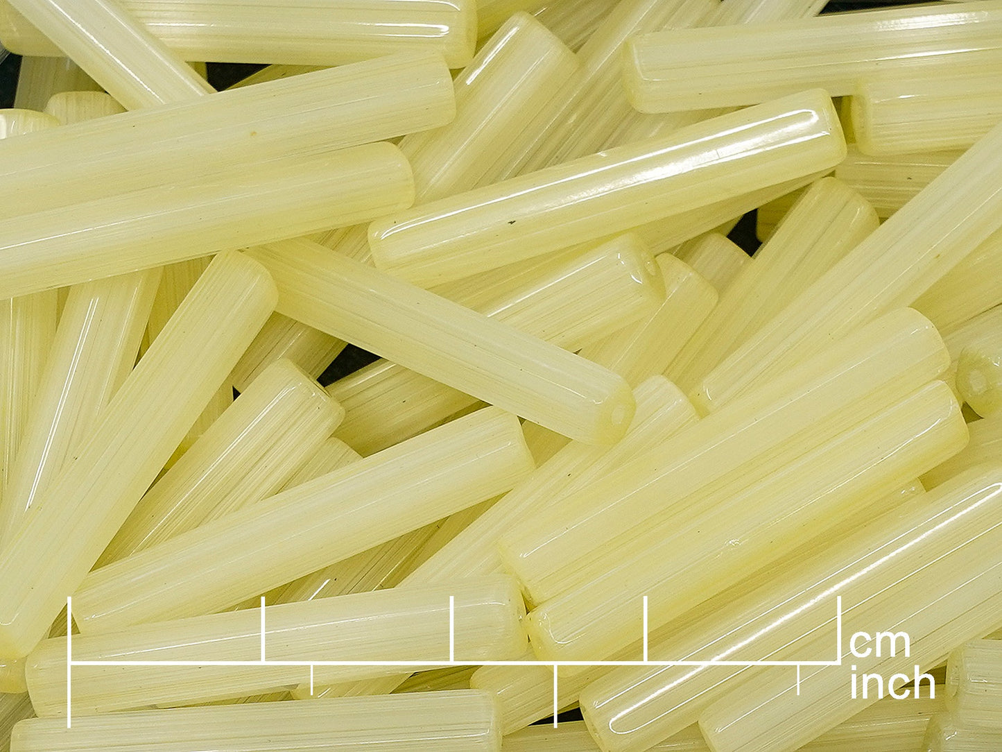 OUTLET 10 grams Atlas Satin Vintage Beads, other x mm, Yellow (yellow), Glass, Czech Republic