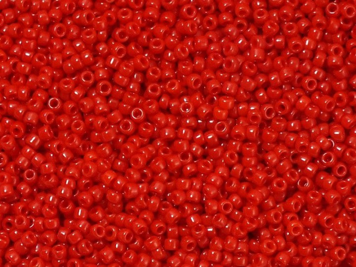 TOHO ラウンドシードビーズ ロカイユ 不透明チェリー (# 45A) ガラス製 日本製