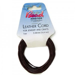 Round Leather Jewelry Thread 5m, 1mm