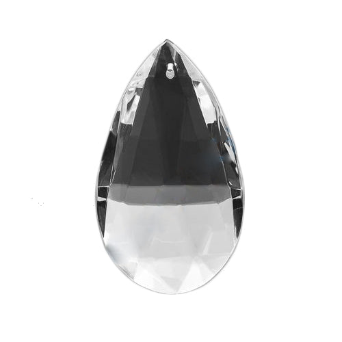 シャンデリアペンダントトリミングペアティアドロップ2、クリスタルクリア無色、チェコボヘミアクリスタルガラス