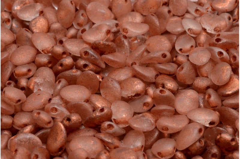 Tulip Petal Beads, Crystal Etched Copper Lined (00030-ETCH-54319), Glass, Czech Republic