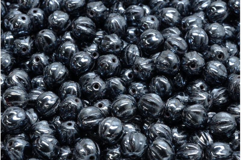 瓜珠,黑色赤铁矿 (23980-14400),玻璃,捷克共和国