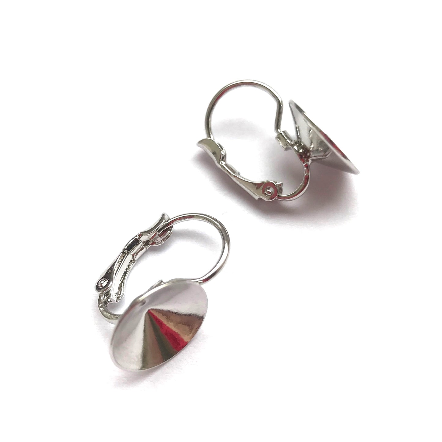 Earrings with a rivoli 12 mm setting, approx. 20x12 mm