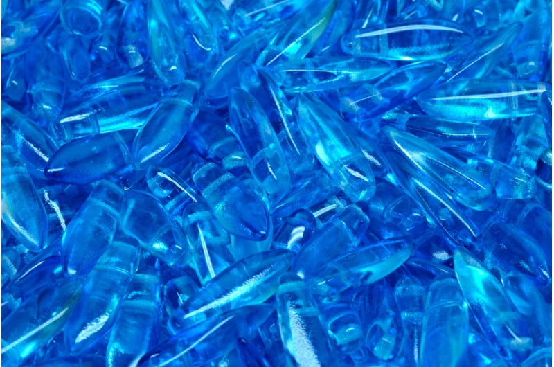 2穴ダガービーズ、クリスタル 48012 (00030-48012)、ガラス、チェコ共和国