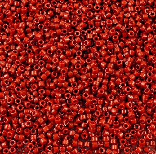 Miyuki DELICA Seed Beads Rocailles, Duracoat Opaque Maroon (# DB2120), Glass, Japan
