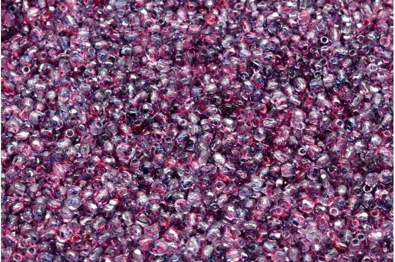 多面圆形火抛光珠,水晶 48021 (00030-48021),玻璃,捷克共和国