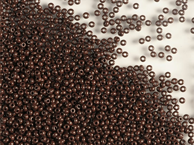 Wholesale (1kg / 500g) Preciosa Ornela Seed Beads, Round Hole, Loose, Opaque Brown "Tango" (13780), Glass, Czech Republic, OUTLET