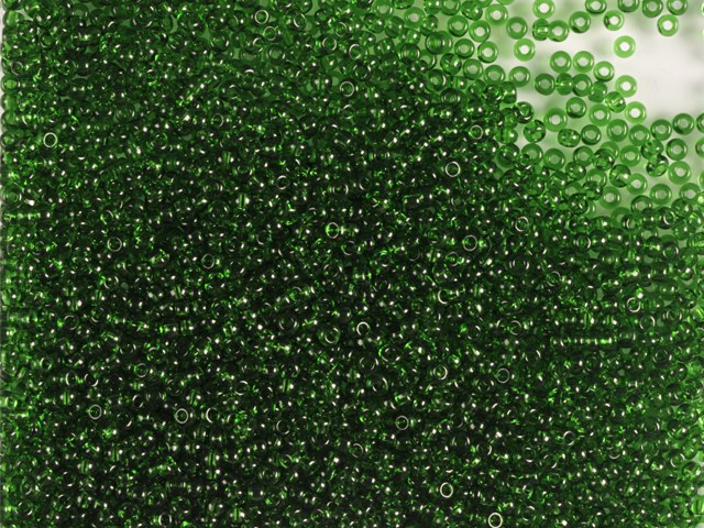 Wholesale (1kg / 500g) Preciosa Ornela Seed Beads, Square Hole, Loose, Transp. Green (50120), Glass, Czech Republic, OUTLET