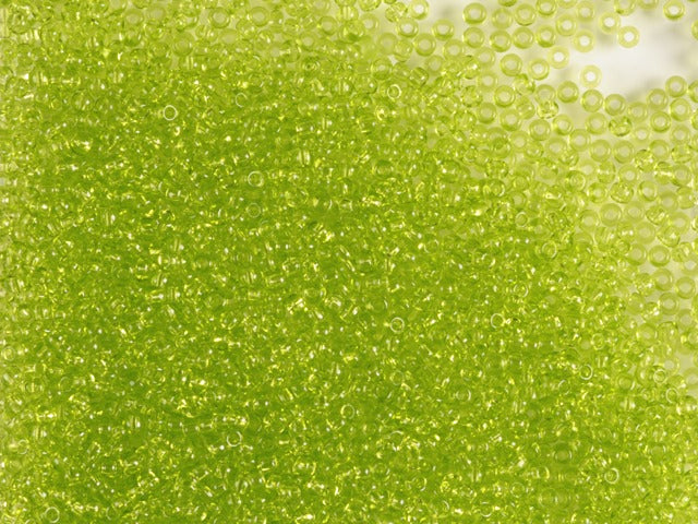 1 千克 Preciosa Ornela 种子珠涂层,圆孔,无光泽,散装,透明浅绿色 (50220),玻璃,捷克共和国,OUTLET