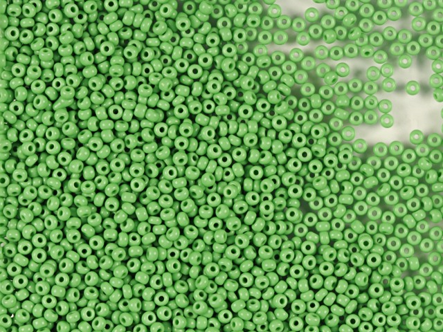 1 kg プレシオサ オルネラ シードビーズ コーティング 丸穴 マット ばら売り 不透明グリーン (53210) ガラス製 チェコ共和国 アウトレット