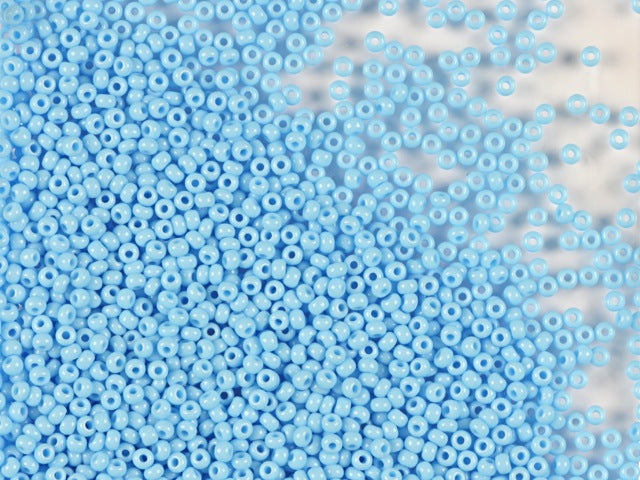 1 千克 Preciosa Ornela 种子珠涂层,圆孔,无光泽,散装,浅绿松石色 (63000),玻璃,捷克共和国,OUTLET