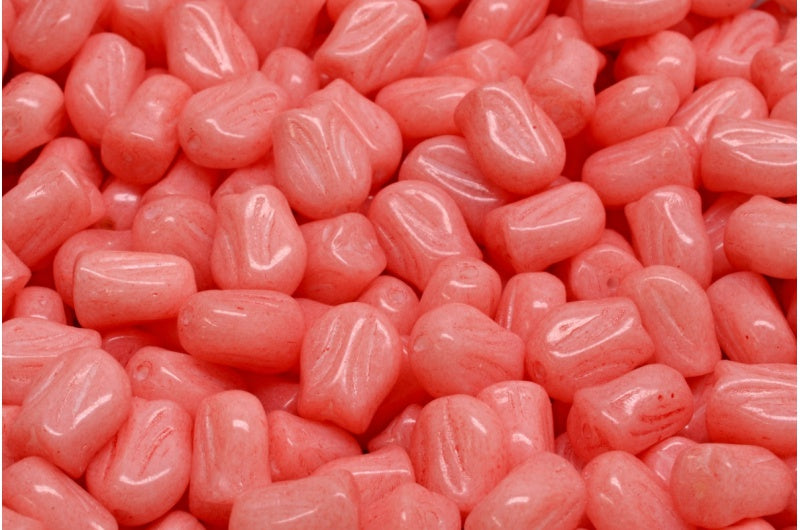 Mini Tulip Beads, White 31133 (02010-31133), Glass, Czech Republic