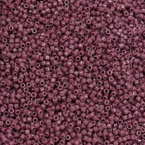 Miyuki DELICA Seed Beads Rocailles, Duracoat Opaque Plum Berry (# DB2355), Glass, Japan