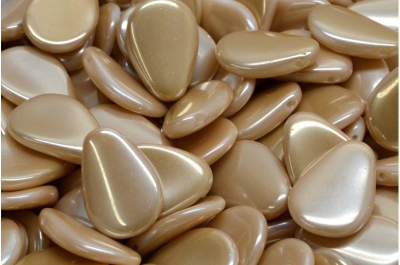 海葵花瓣珠,白色 23503 (02010-23503),玻璃,捷克共和国