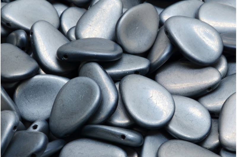 アネモネペタルビーズ、ブラックマット 27403 (23980-84100-27403)、ガラス、チェコ共和国