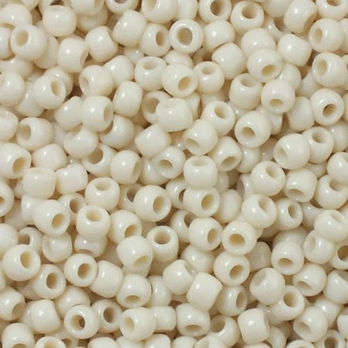 TOHO 圆形种子珠 Rocailles,不透明浅米色 (# 51),玻璃,日本