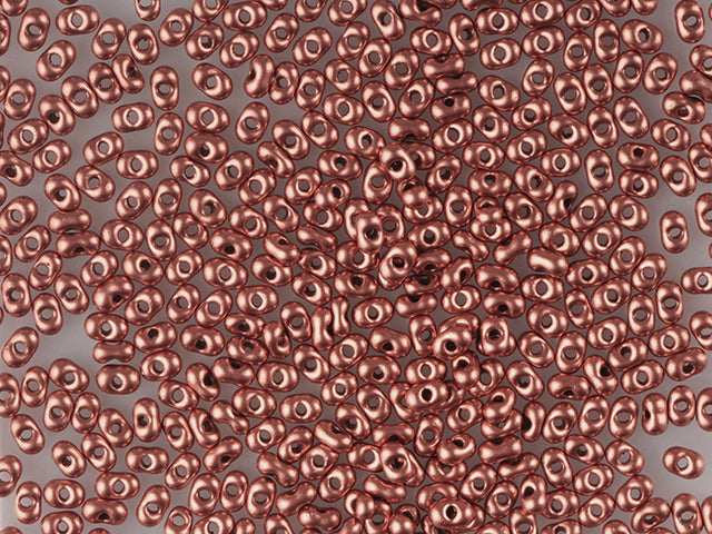 1公斤 Preciosa Ornela Twin,2个圆孔,散装,铜色 (01780),玻璃材质,捷克共和国,特价商品