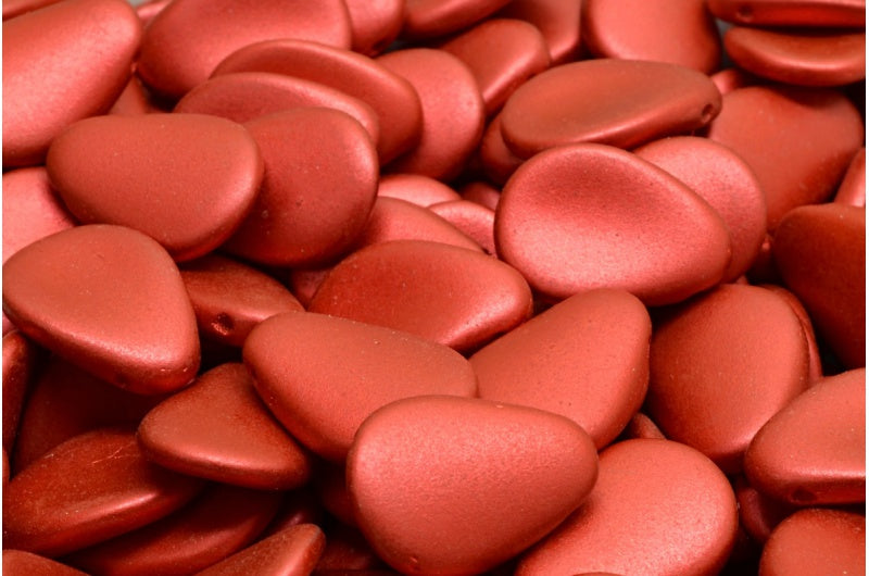 アネモネの花びらビーズ、ホワイトラバレッド(02010-01890)、ガラス、チェコ共和国