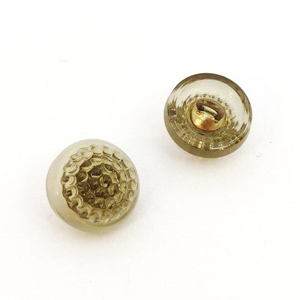 装飾付きハンドペイントガラスボタン2個、サイズ6(13.5 mm)、ガラス、チェコ共和国