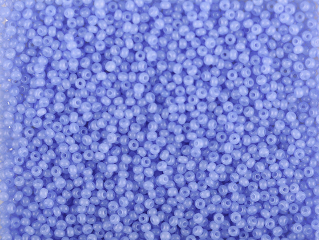 1 kg Preciosa Ornela Seed Beads Coated, Round Hole, Loose, Blue 1 Dyed Alabaster (02231), Glass, Czech Republic, OUTLET