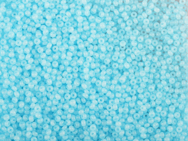 1 kg プレシオサ オルネラ シードビーズ コーティング 丸穴 ルース ブルーグリーン 1 染色アラバスター (02234) ガラス チェコ共和国 アウトレット