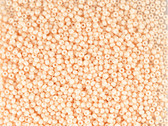 1 kg Preciosa Ornela Seed Beads Coated, Round Hole, Loose, Beige Dyed Crystal (03011), Glass, Czech Republic, OUTLET