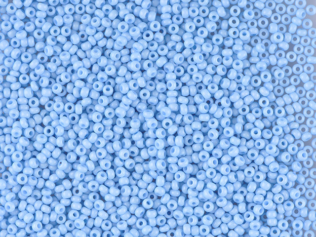 1 kg Preciosa Ornela Seed Beads Coated, Round Hole, Loose, Blue 2 Dyed Chalkwhite (03132), Glass, Czech Republic, OUTLET