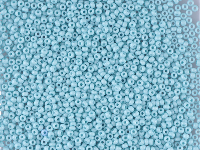 1 kg プレシオサ オルネラ シードビーズ コーティング 丸穴 ルース ブルーグリーン 2色染め チョークホワイト (03133) ガラス製 チェコ共和国 アウトレット