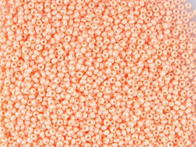 1 kg Preciosa Ornela Seed Beads Coated, Round Hole, Loose, Orange 2 Dyed Chalkwhite (03184), Glass, Czech Republic, OUTLET