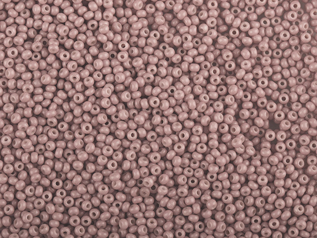 1 kg Preciosa Ornela Seed Beads Coated, Round Hole, Loose, Brown 3 Dyed Chalkwhite (03613), Glass, Czech Republic, OUTLET