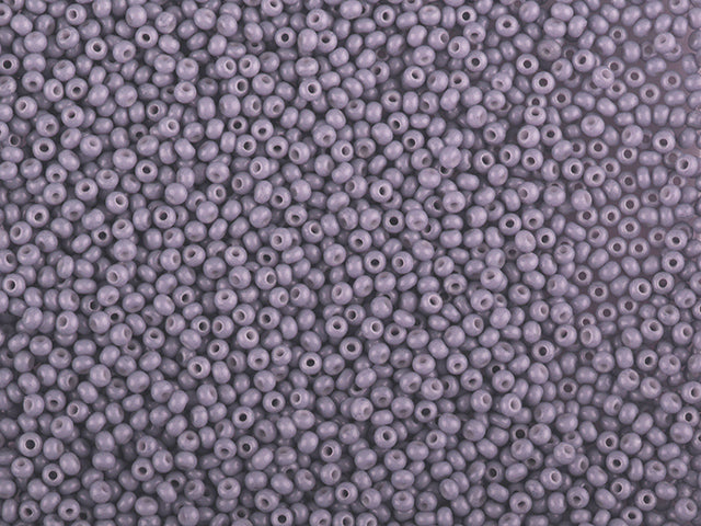 1 kg Preciosa Ornela Seed Beads Coated, Round Hole, Loose, Violet 3 Dyed Chalkwhite (03621), Glass, Czech Republic, OUTLET