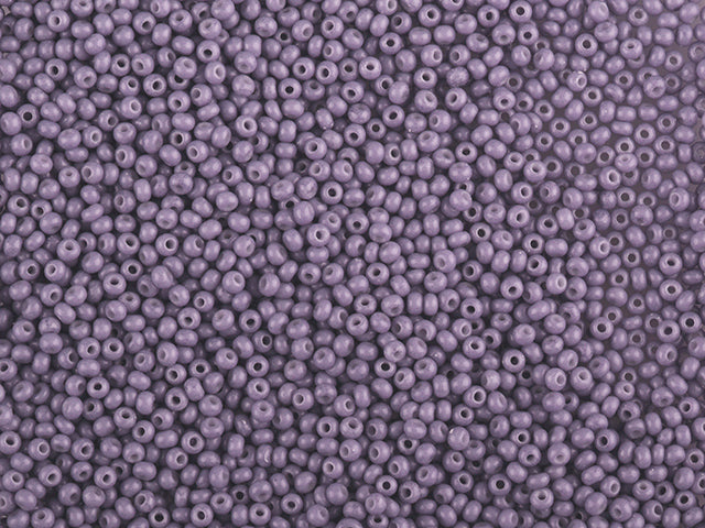 Wholesale (1kg / 500g) Preciosa Ornela Seed Beads Coated, Round Hole, Loose, Violet 3 Dyed Chalkwhite (03622), Glass, Czech Republic, OUTLET