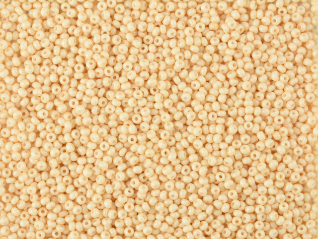 1 kg プレシオサ オルネラ シードビーズ コーティング 丸穴 ばら売り ベージュ染めチョークホワイト (06012) ガラス製 チェコ共和国 アウトレット