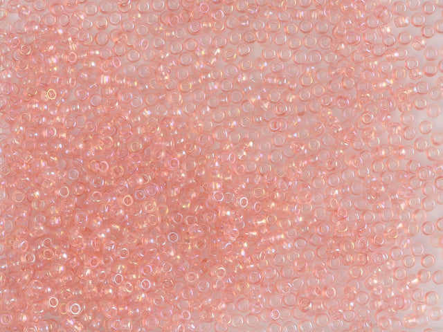 Wholesale (1kg / 500g) Preciosa Ornela Seed Beads Coated, Round Hole, Loose, Pink Dyed Crystal, Rainbow (07112), Glass, Czech Republic, OUTLET
