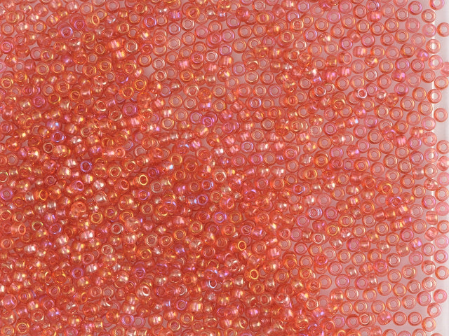 Wholesale (1kg / 500g) Preciosa Ornela Seed Beads Coated, Round Hole, Loose, Pink Dyed Crystal, Rainbow (07122), Glass, Czech Republic, OUTLET