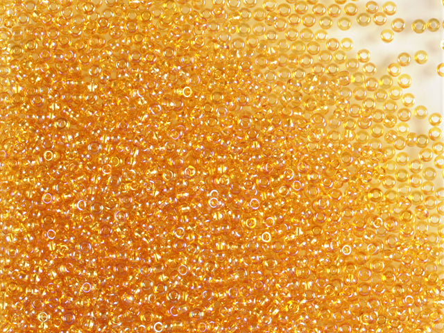 1 kg Preciosa Ornela Seed Beads Coated, Round Hole, Loose, Topaz, Rainbow (11050), Glass, Czech Republic, OUTLET