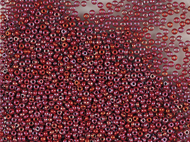 プレシオサ オルネラ シードビーズ コーティング 1kg 丸穴 ばら売り 不透明ブラウン「タンゴ」レインボー (14600) ガラス チェコ共和国 アウトレット