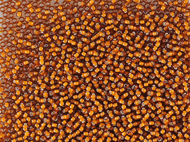 Wholesale (1kg / 500g) Preciosa Ornela Seed Beads Coated, Round Hole, Loose, Topaz, Colour Lined Chalkwhite; Preciosa White Lining (15096), Glass, Czech Republic, OUTLET