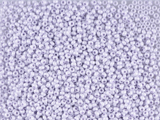 1 kg プレシオサ オルネラ シードビーズ コーティング 丸穴 ばら売り バイオレットメタリック染めチョークホワイト (16726) ガラス チェコ共和国 アウトレット
