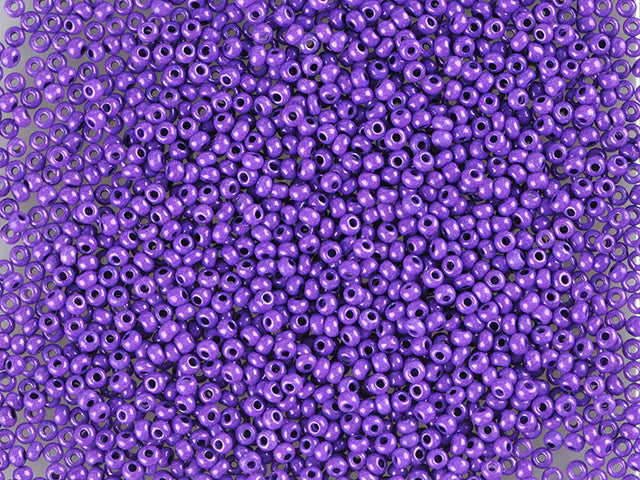 1 kg プレシオサ オルネラ シードビーズ コーティング 丸穴 ばら売り バイオレットインテンシブ染色チョークホワイト (16A28) ガラス チェコ共和国 アウトレット