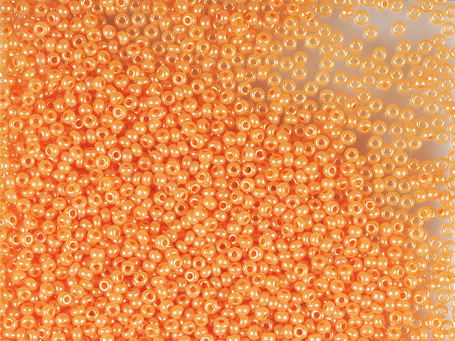 1 kg プレシオサ オルネラ シードビーズ コーティング 丸穴 ばら売り セイロンオレンジ (17389) ガラス チェコ共和国 アウトレット
