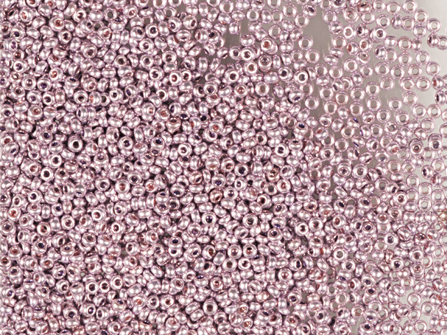 1 kg Preciosa Ornela Seed Beads Coated, Round Hole, Loose, Violet Solgel Metallic (18123), Glass, Czech Republic, OUTLET