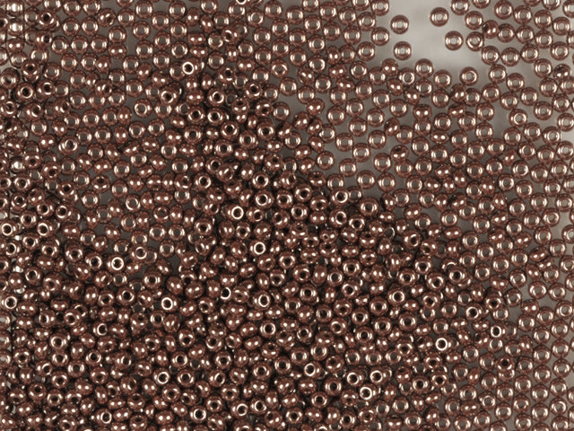 プレシオサ オルネラ シードビーズ コーティング 1kg 丸穴 ばら売り 不透明ブラウン「タンゴ」 2倍光沢 (18601) ガラス製 チェコ共和国 アウトレット