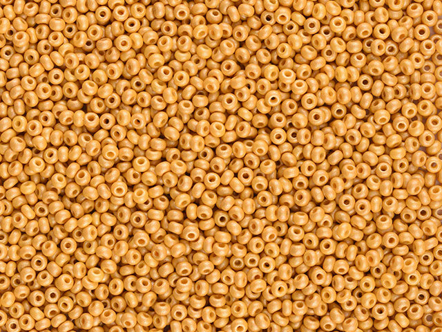 Wholesale (1kg / 500g) Preciosa Ornela Seed Beads Coated, Round Hole, Loose, Yellow (22003), Glass, Czech Republic, OUTLET