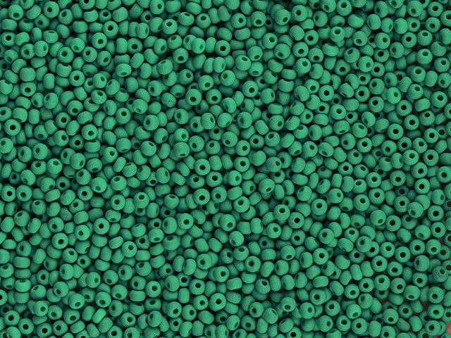 Wholesale (1kg / 500g) Preciosa Ornela Seed Beads Coated, Round Hole, Loose, Permalux Dyed Chalk, Sea Green, Matt (22m17), Glass, Czech Republic, OUTLET