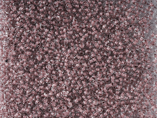 Wholesale (1kg / 500g) Preciosa Ornela Seed Beads Coated, Round Hole, Loose, Crystal, Colour Lined Brown (38319), Glass, Czech Republic, OUTLET