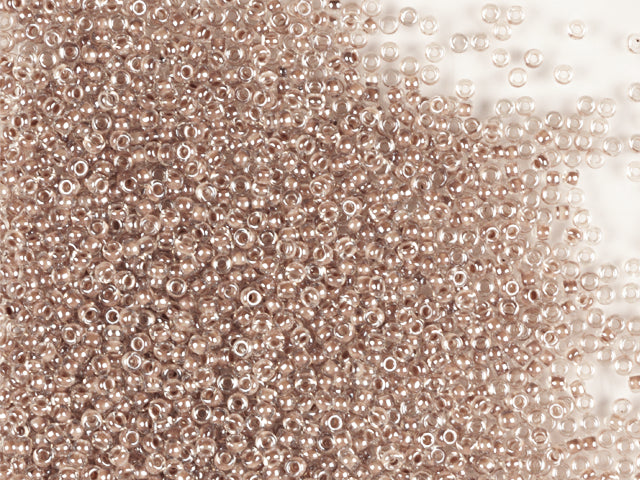Wholesale (1kg / 500g) Preciosa Ornela Seed Beads Coated, Round Hole, Loose, Crystal, Colour Lined Brown, Sfinx (38617), Glass, Czech Republic, OUTLET